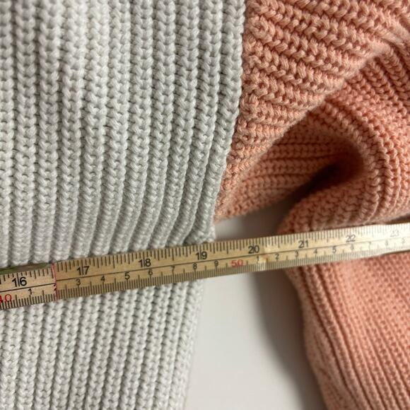 Vintage GAP Colorblock Chunky Knit Cardigan Sweater M Preppy Academia - Picture 5 of 6